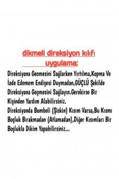 Toyota Corolla Efsane Kasa Uyumlu Dikmeli Direksiyon Kılıfı Noktalı ( 38×10cm ) thumbnail 2