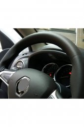 Renault Symbol 2013+ Uyumlu Direksiyon Kılıfı Dikmeli Siyah Ipli 11cm - 2