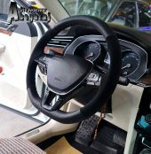 Volkswagen Polo Uyumludur Alcantara Direksiyon Kılıfı Dikmeli Noktalı Nubuk Siyah 2017 Ve Sonrası - 3