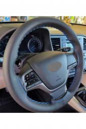 Hyundai İ30 Uyumlu Direksiyon Kılıfı Dikmeli Mavi İpli ( 38×10.CM ) thumbnail 1