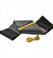 Honda Cıvıc Uyumlu Sarı Yüzüklü Karbon Alkantra Dikmeli Direksiyon Kılıfı ( 38×10.5CM ) - 1