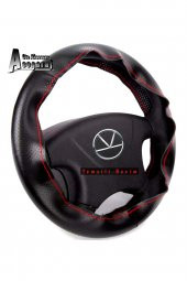 Seat Leon Uyumlu (2000-2005) Direksiyon Kılıfı Noktal kırmızı İpli ( 38cm×10cm ) thumbnail 3