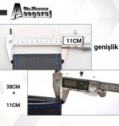 Renault Megane 4 Uyumlu Dikmeli Direksiyon Kılıfı Noktalı Siyah Deri-kırmızı İpli ( 38cm×11cm ) - 4