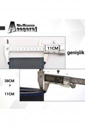 Renault Clio4 Uyumlu 2013-2021 Dikmeli Direksiyon Kılıfı Soft Siyah Ipli (38×11cm) - 4