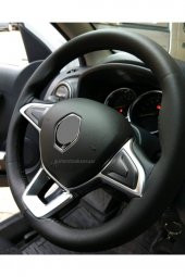 Universal Dikmeli Direksiyon Kılıfı Kokusuz Terletmez Soft Siyah Ipli (38×11cm) thumbnail 1