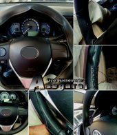 Renault Symbol Uyumlu Dikmeli Direksiyon Kılıfı Siyah Düz Deri Kokusuz ( Delüx )38×10.5cm thumbnail 2