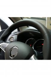 Universal Dikmeli Direksiyon Kılıfı Kokusuz Terletmez Soft Siyah Ipli (38×11cm) thumbnail 2