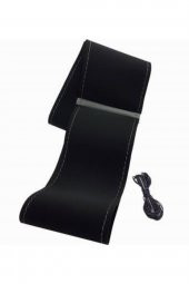 Universal Alkantara Dikmeli Direksiyon Kılıfı Soft Gri Yüzüklü thumbnail 3