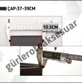 Dacia Logan Uyumlu Dikmeli Direksiyon Kılıfı Alkantara Karbon Kırmızı Yüzüklü thumbnail 3