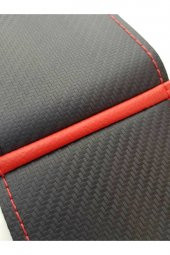 Toyota Proace Uyumlu Alkantara-karbon Kırmızı Yüzüklü Direksiyon Kılıf thumbnail 2