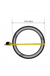 Universal Dikmeli Direksiyon Kılıfı Iki Renkli Gri Siyah Soft Esnek Kokusuz Standart 38 Cm - 4
