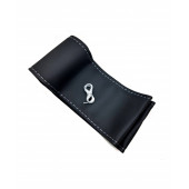 Universal Deri Direksiyon Kılıfı Dikmeli Soft Siyah Deri-Gri İpli (38CM-10.5CM) thumbnail 1