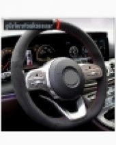 Opel Corsa D Uyumlu Alkantara Nubuk Dikmeli Direksiyon Kılıfı Kırmızı Yüzüklü thumbnail 1