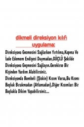 VW Caddy 2004-2020 Uyumlu Dikmeli Direksiyon Kılıfı Alkantra Gri Yüzüklü - 3