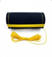 VW Bora Uyumlu Dikmeli Direksiyon Kılıfı Alkantra Sarı Yüzüklü thumbnail 2