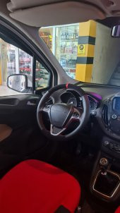 Opel Vectra A Kasa Uyumlu Deri Direksiyon Kılıfı Dikmeli Noktalı-Alkantara Kırmızı Yüzüklü thumbnail 2