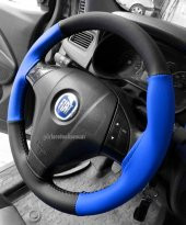 Fiat Doblo 2010 Ve Sonrası Uyumlu Direksiyon Kılıfı Iki Renkli Mavi Siyah (4prç)-Uyumlu thumbnail 2