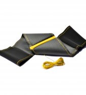 Chevrolet Lacetti Uyumludur Dikmeli Direksiyon Kılıfı Alkantara-Karbon Sarı Yüzüklü thumbnail 3