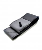 Vw Passat B7 Uyumlu Deri Dikmeli Direksiyon Kılıfı Gri-Siyah 4 parçalı A+Plus thumbnail 2