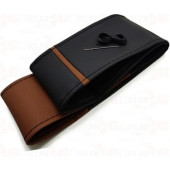 Universal Oto Deri Dikmeli Direksiyon Kılıfı Soft Kahverengi Yüzüklü A+++ Plus - 1