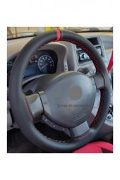 Fiat Punto Uyumlu Dikmeli Direksiyon Kılıfı Soft Kırmızı Yüzuklü A+Plus thumbnail 1