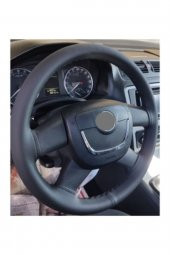 Skoda Octavia Uyumlu 2010-2012 Dikmeli Direksiyon Kılıfı Siya-h(11cm) - 2