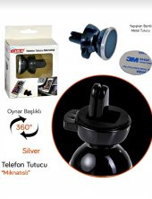 Carub Oto Telefon Tutucu Izgaraya Geçmeli Mıknatıslı 360° - 1