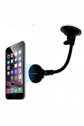 Carub Oto Telefon Tutucu Cama Vantuslu Mıknatıslı Siyah - 3
