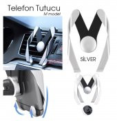 Carub Telefon Tutucu Izgaraya Geçmeli Silver - 1