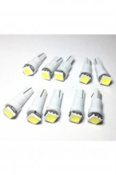 T5 Mini Dipsiz Led Ampül Panel Gösterge Kadran Aydınlatma 12v Beyaz 10 Adet - 1