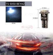 T5 5050 LED KİLOMETRE KADRAN AYDINLATMA AMPÜLÜ FİBER 10 ADET BEYAZ - 2