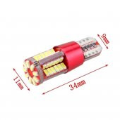 Canbus T10 led ampul 4 ADET park led plaka led tavan led 57 ledli beyaz renk thumbnail 2