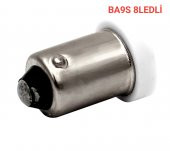 BA9S led ampul soket tipi ba9s tırnaklı 8 ledli beyaz 12V 2ad MİNİ BOY - 4