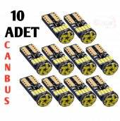 10 Adet T10 Led Ampul Park Led Plaka Led Tavan Led 15 Ledli 12v 5w Beyaz - 1