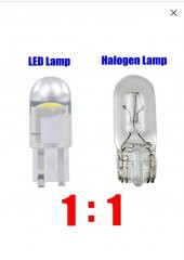 YENİ NESİL T10 COB LED AMPÜL 12V W5W BEYAZ PARK PLAKA TAVAN İÇ ORTAM AYDINLATMA 2 ADET - 3