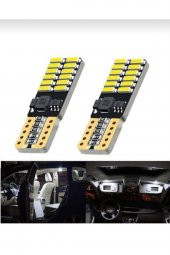 Renault Clio Uyumlu T10 Park-Plaka Aydınlat Led Ampülü 24 Ledli 2 Adet Beyaz - 2