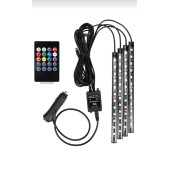 oto ayak altı led iç ortam aydınlatma sese duyarlı uzaktan kumandalı - 1