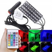oto ayak altı led iç ortam aydınlatma sese duyarlı uzaktan kumandalı - 1