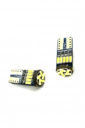 Opel Vectra Uyumlu T10 Duy 15 Smd Dipsiz Oto Led Park Ampulü Beyaz - 1