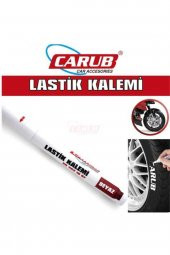 Lastik Yazma Kalemi Bilyalı Beyaz - 1
