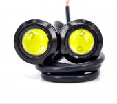 Carub Kartal göz led 12V 22MM ayna altı led lamba 2 ADET ortam aydınlatma beyaz renk - 3