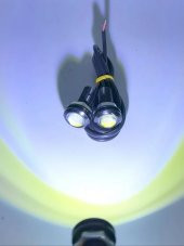 Carub Kartal göz led 12V 22MM ayna altı led lamba 2 ADET ortam aydınlatma beyaz renk - 4