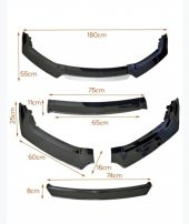 Universal Ön Tampon Eki-Ön Karlık 4 Parça Ön Tampon Kırmızı Dilli thumbnail 2