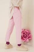Düz Boyfriend Pembe Pantolon thumbnail 3
