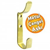 Çengel Metal Portmanto Vestiyer Duvar Dolap Elbise Askısı Gold Mobilya Kapı Askılığı Aparatı - 1