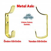 Çengel Metal Portmanto Vestiyer Duvar Dolap Elbise Askısı Gold Mobilya Kapı Askılığı Aparatı - 4