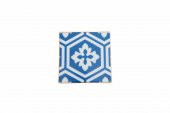 Porland Morocco Desen2 Mavi Bardak Altlığı 10x10 cm  04A+P021645 - 1