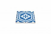 Porland Morocco Desen2 Mavi Bardak Altlığı 10x10 cm  04A+P021645 - 2