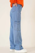 Yan Cepli Kargo Pantolon Açık Mavi thumbnail 3