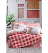 Cotton Box Alaçatı Çift Kişilik Nevresim Takımı Oregano Pembe - 1